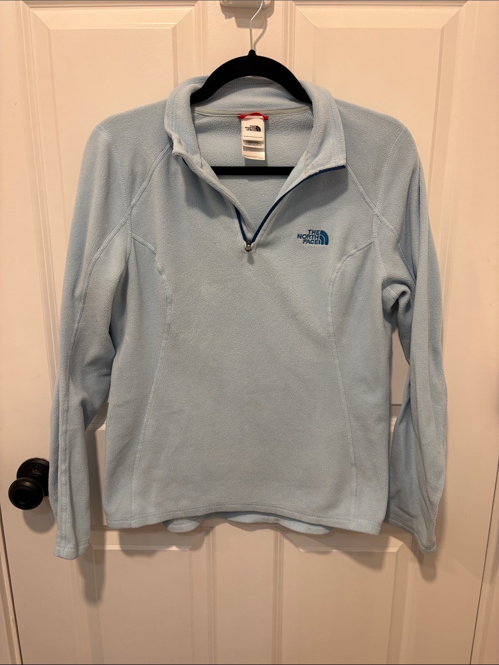 The North Face Glacier Quarter Zip Fleece Pullover Blue Medium